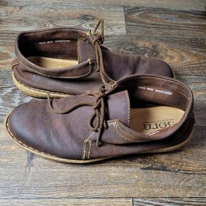 Born Mens Size 10 Chukka Boots Dark Brown Leather Lace Up